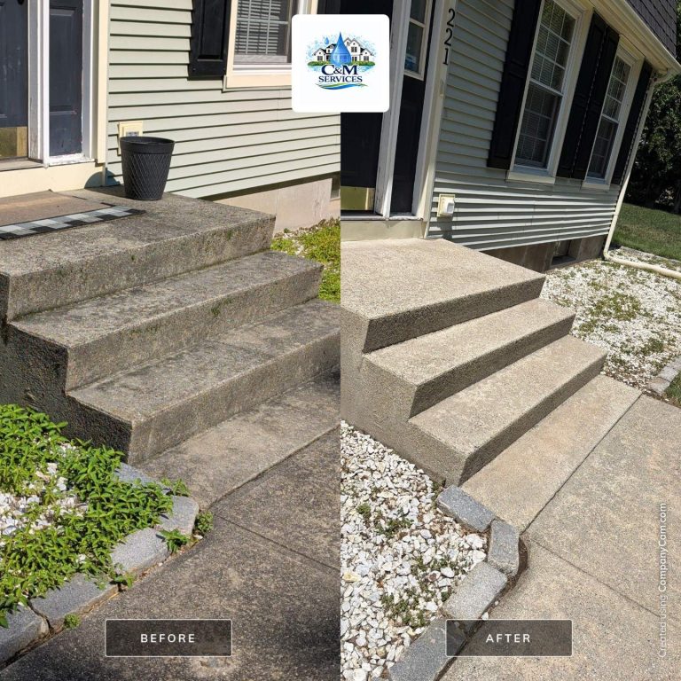 Concrete Cleaning results in northern Connecticut and MA area
